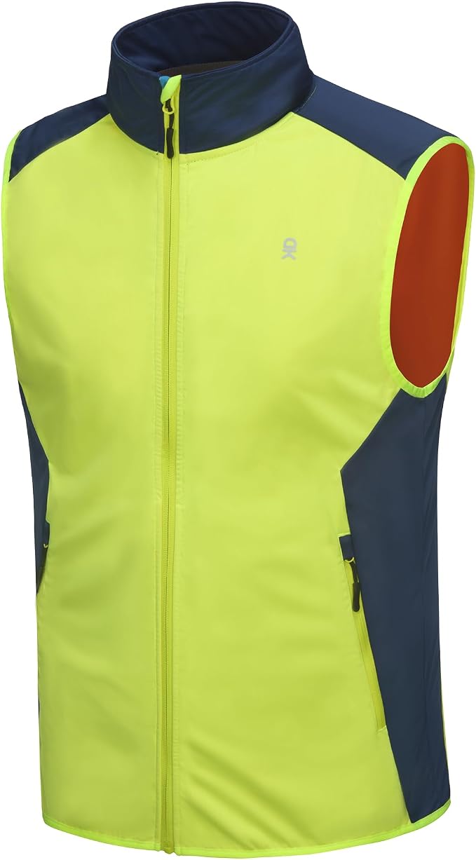 Little Donkey Andy Men's Water-resistant Outerwear Vests, Stretch Windproof Vest for Cycling, Running, Golf