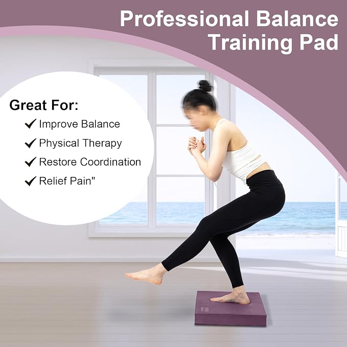 StrongTek Balance Trainer Set – Extra Wide Foam Pad + Hedgehog Pod Kit for Agility, Stability & Physical Therapy