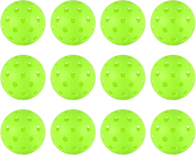 4/6/12/20/50/100 pcs Pickleball Balls,40 Hole Outdoor Pickleball Balls,8mm Precision Drilled-Spaced Pickle Ball Set-Profession Plastic Ball for Pickleballs Paddles and Indoor Floor Sport Court