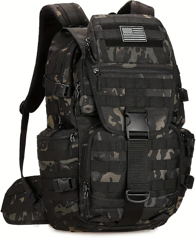 50L Military Tactical Backpack 3 Day Assault Pack Molle Daypack Hiking Backpack for Men and Women
