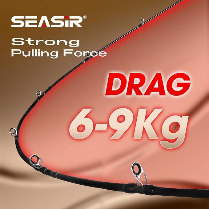 SEASIR Salminus Travel Fishing Rod, 4 Piece M/MH Biatcaster Rod | , XF Baitcasting Rod, Portable, 40T Carbon Fiber, Fuji O, EVA Grip, Saltwater Freshwater Bass Trout Big Fish
