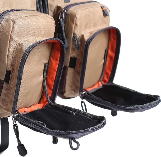 Waxaya Lightweight Fly Fishing Vest with Multi Pockets Adjustable Size Mesh Fishing Backpack for Men and Women