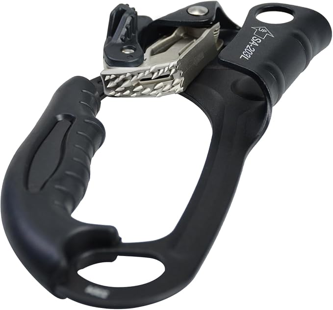 UIAA & CE Certified Climbing Rappelling Equip Hand Ascender Left Right Hand for 8-13mm Rope 4kN