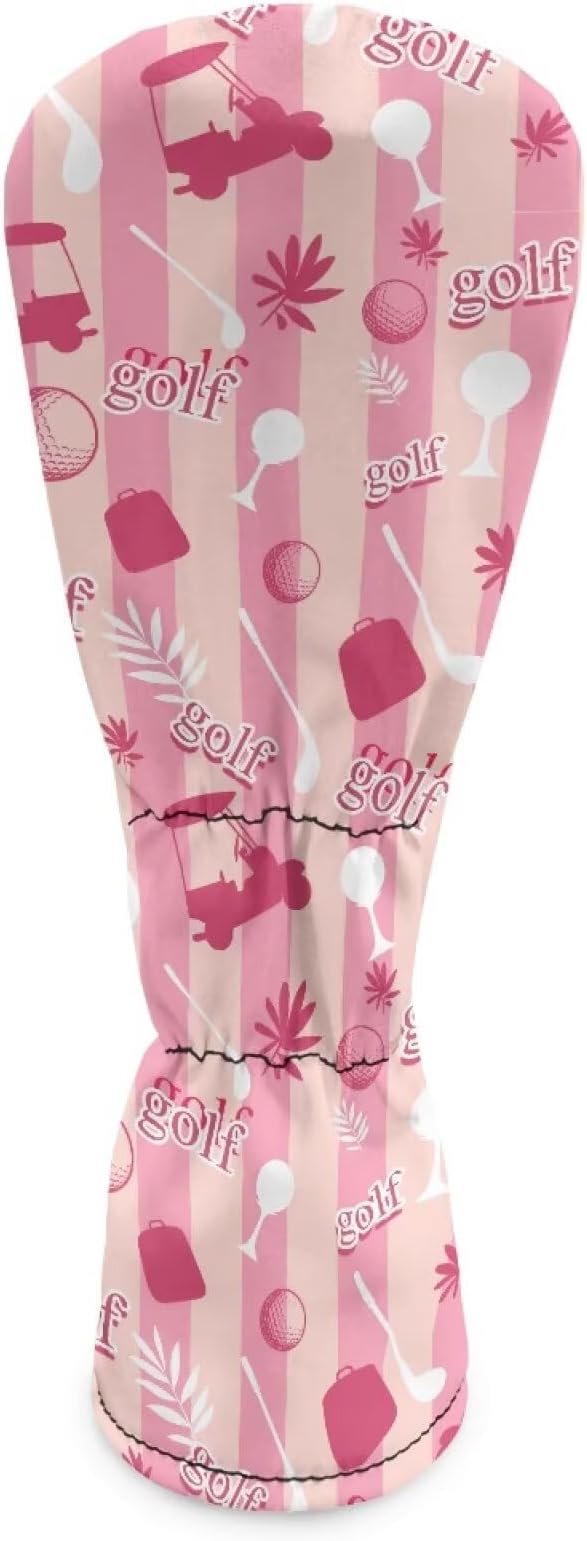 Rnyleeg Golf Club Head Covers for Women Driver Head Cover Leather Fairway Wood Headcover Hybrid Headcovers for Golf Clubs