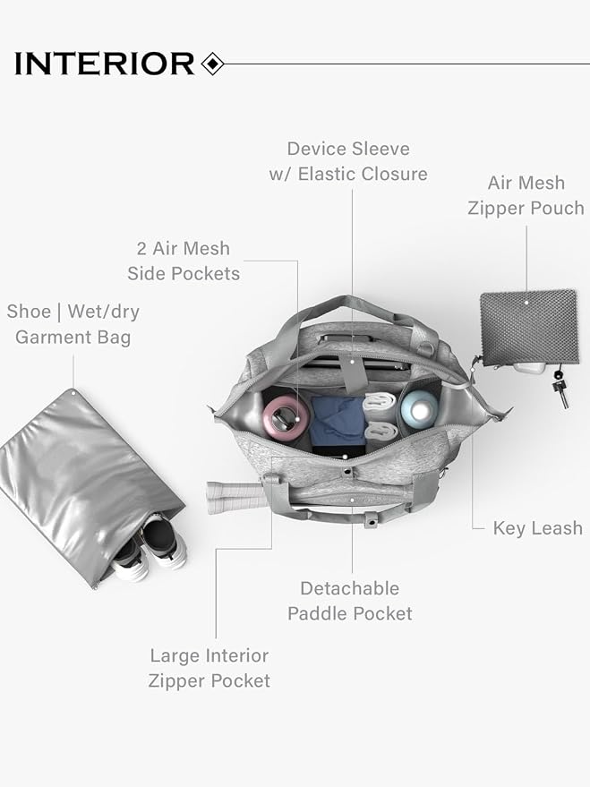 Pickleball Bag – Neoprene Duffel with Detachable Paddle Case, Shoe bag & Large Capacity for Men & Women