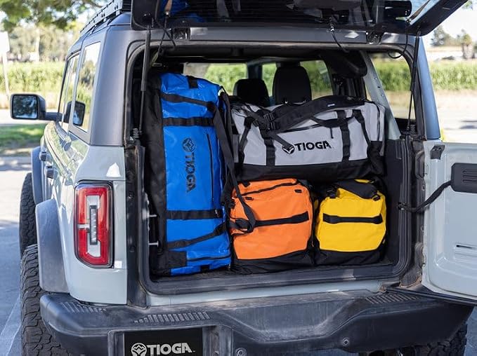 TIOGA Venture Outdoor Duffel Bag with Backpack Straps, Weather Resistant, Rugged Construction, Gear Hauling for Outdoor Adventures, Extra Large / 90L, Grey