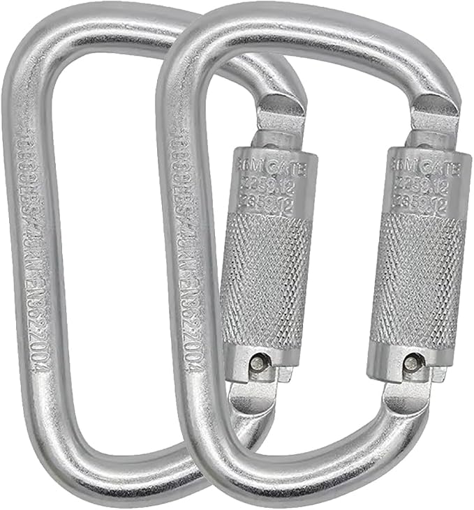 Auto Locking Carabiner Clip Heavy Duty Climbing Carabiner 45KN=10000 IBS Twist Lock Carabiner for Outdoor Climbing, Mountaineering, Rappelling, Camping, Hiking, Swing