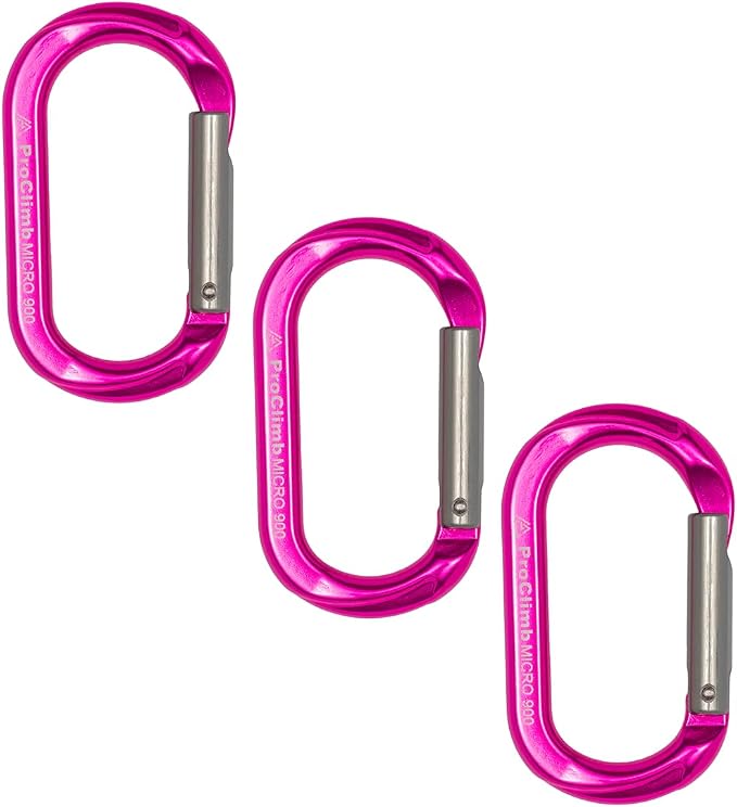 Carabiner Micro 900 Aluminum Straight Gate Keylock 4 kN
