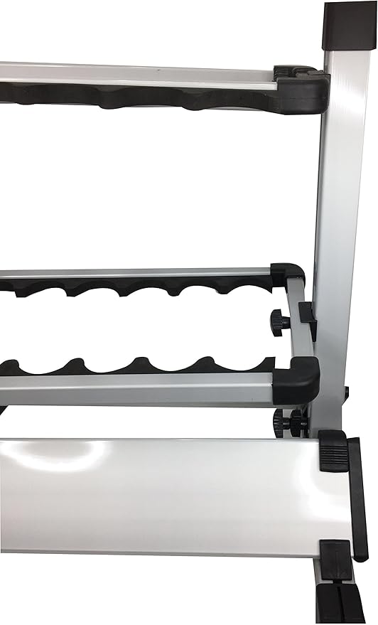Pactrade Marine Fishing Rod Stand (12 to 24 Slots) - Fishing Pole Rack for Garage, Home, Cabin Floor | Cushioned, Lightweight, Easy-Access, Easy-Assembly | Great for Golf Clubs, Cue Sticks, and More