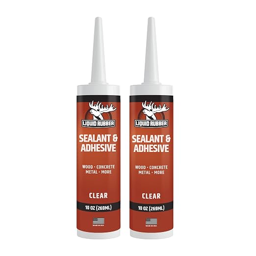 Liquid Rubber Caulk - Hybrid Silicone Adhesive and Protective Sealant, Clear, 2 Pack