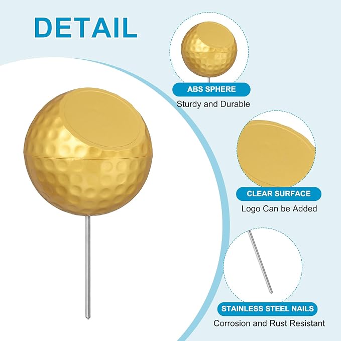 Golf Tee Markers, Plastic Position Ball Markers, Golf Ball Marker-Fitting for (Driving Range Boundary Markings/Area Markings)