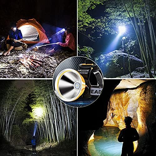 Headlamps for Adults Rechargeable LED Hunting Headlamp Super Bright Head Lamps, Charge for Phones, for Power Outages, Hurricane, Fishing, Emergency Searching, Exploring