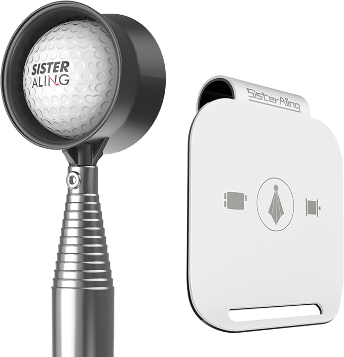 Water Telescopic Golf Ball Retriever and Golf Bag Metal Landing Pads