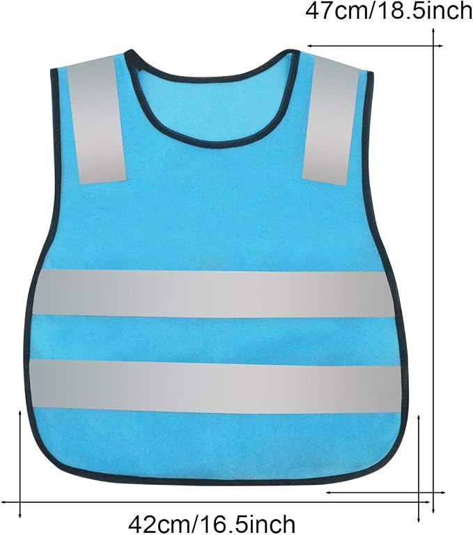 AIEOE Kids High Visibility Safety Vest Reflective Running Lightweight Traffic Walking Breathable Construction Vest