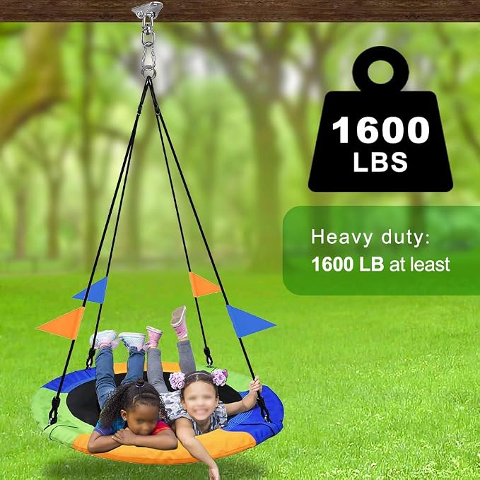 SELEWARE Stainless Steel Swing Hangers Heavy Duty Ceiling Swing Mounts Free Swivel Swing Hooks Swing Hardware Kits for Yoga Swing Hammock Chair Porch Swing Sets Heavy Bag 1000 LB Capacity Each 2 Pack