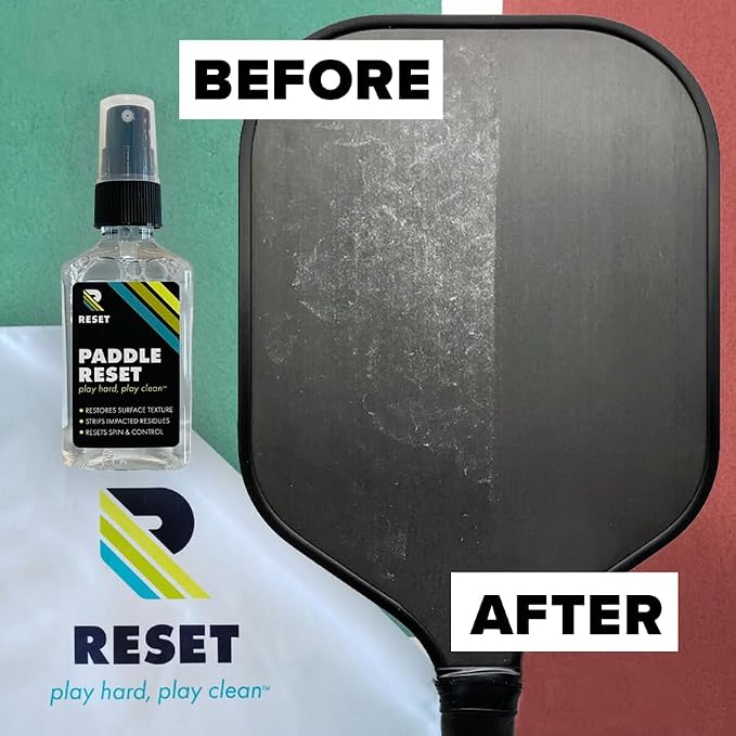 Paddle Reset - Pickleball Paddle Cleaner - Strips Impacted Residue and Increases Spin and Control