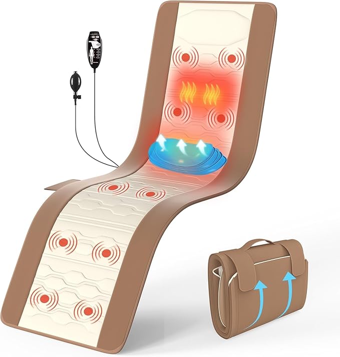 Full Body Massage Mat with Heat, Back Massager for recliner with Lumbar Support, Heating & Vibration, Massage Chair Pad for Seniors, Office Workers & Family, Fatigue & Pain Relief in Office, Home