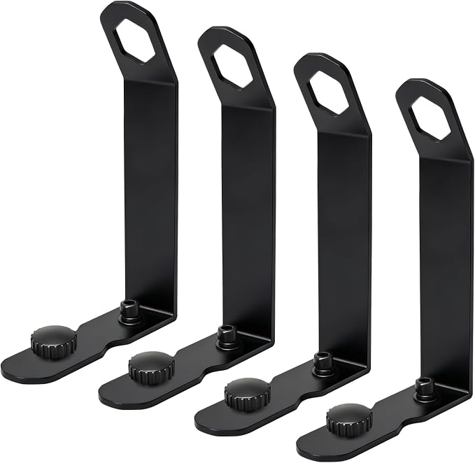 Extended Load Stops for T-Slot Cross Bars 4-Pack, Stainless Steel Replacement with Secure Locking Clamps- Compatible with Roof Racks for Kayak, Canoe, Ladder, Ski, Surfboard, Paddleboard, Snowboard