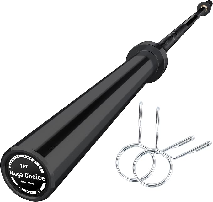 GaveeLife Olympic Barbell Bar for Weightlifting - 7FT Heavy Duty (1500LB/700LB), 4FT Short (500LB), 4FT EZ Curl Bar - Weight Bar Fit 2” Standard Weights - Home Gym Strength Training