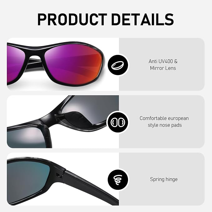 LKEYE Bifocal Reading Sunglasses Men Women Sports Style Sun Reader Wrap Around Build-In UV Protection Driving glasses LK6092