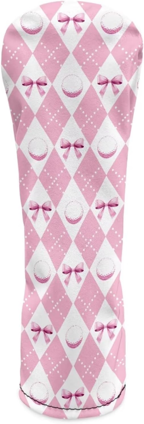 Rnyleeg Golf Club Head Covers for Women Driver Head Cover Leather Fairway Wood Headcover Hybrid Headcovers for Golf Clubs