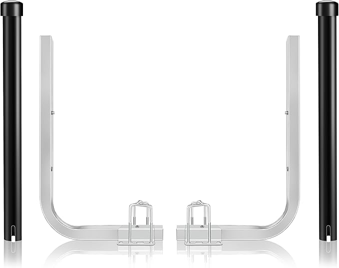 40"/48" Adjustable Boat Trailer Guide-ons, Rustproof Electro-Galvanized Steel Trailer Guides, Boat Trailer Guides Poles with Black PVC Pipes Fit for Ski Boat, Fishing Boat, Sailboat Trailer 2PCS