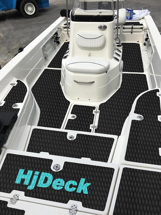 Hjdeck Boat Flooring EVA Foam Boat Decking Marine Carpet Non-Slip Decking Sheet Self-Adhesive Marine Flooring for Fishing Boat Kayak Yacht RV Swimming Pool Golf Cart 94.5"x23.6"/16.1"/11.8"