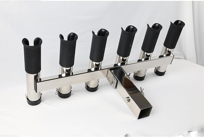 Aluminum Fishing Rod Holder for Truck Bed Holds 4 Fishing Rods, Truck Bed Fishing Rod Holder for Pickup, Gift for Truck Owners, Fishing, Outdoors, Dad, Family
