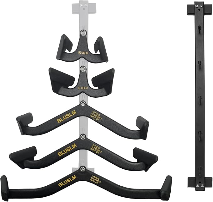 BLUSLM Lat Pull Down Bar T bar Row Attachment, V Bar Tricep Lat Pulldown Attachments, Back Strength Training Bar for Home Gym Exercise Cable Machine Attachments