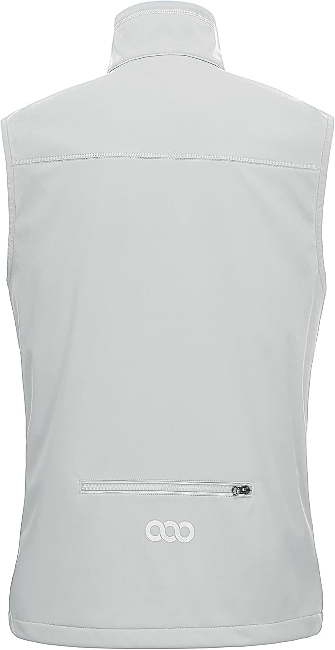 33,000ft Men's Windproof Lightweight Golf Vest Outerwear with Pockets, Softshell Sleeveless Jacket for Running Hiking Sports