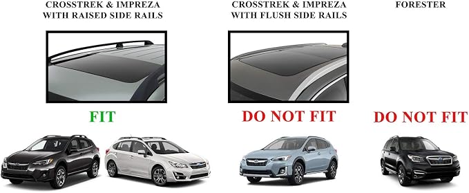 BRIGHTLINES Aero Cross Bars Roof Racks Luggage Rack Replacement for 2013-2017 Subaru Crosstrek & 2012-2016 Impreza