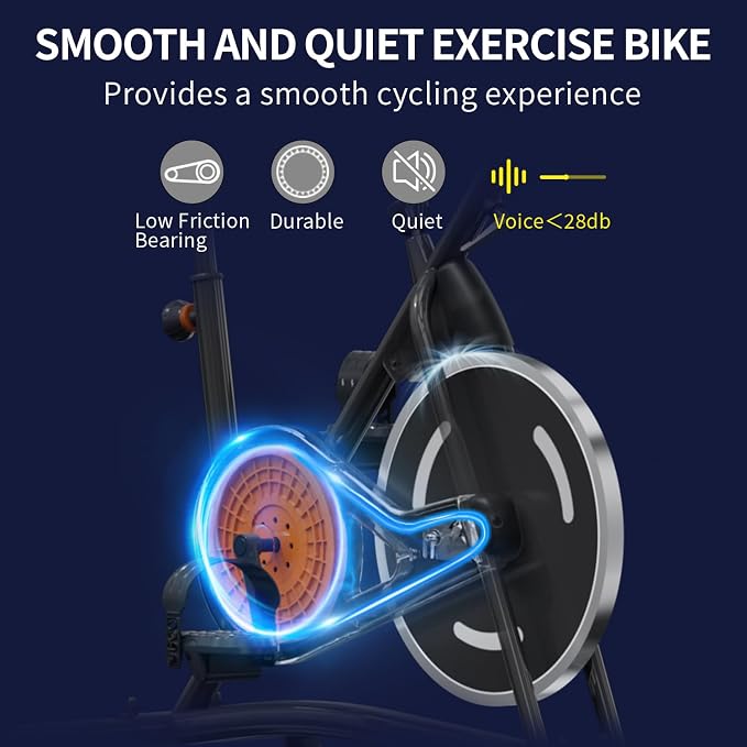 Stationary Bikes,Exercise Bikes,Adjustable Professional Exercise Bikes for Home, Efficient Workout Bike with Smartphone Mount & Digital Pulse Display