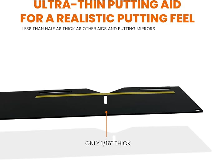 Dial In Golf Putting Alignment System – Master Alignment, Start Line & Impact | Eye, Stance & Putter Face Calibration | Compact Golf Aid w/High-Vis Sight Line String