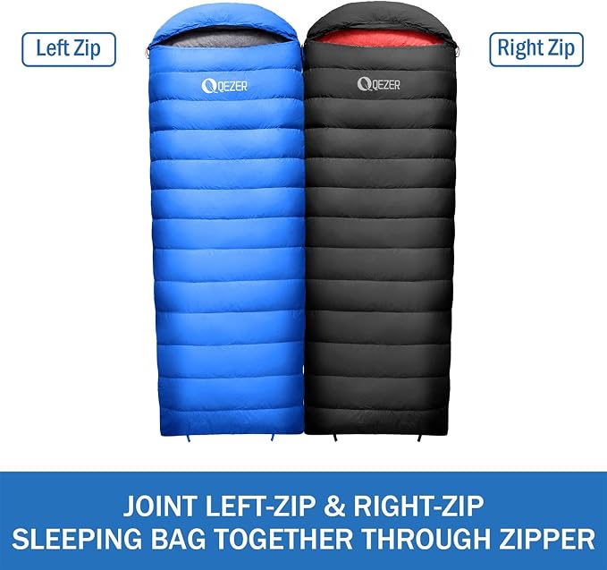 Down Sleeping Bag for Adults, 600 Fill Power, Ultralight & Compact with Compression Sack for Backpacking, Camping, Hiking