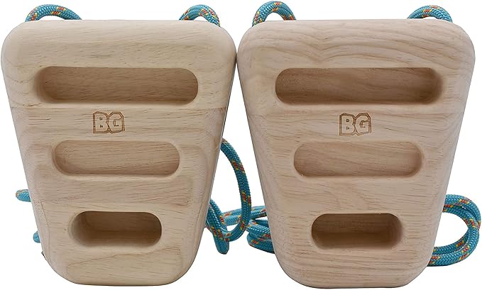 BG Climbing Wood Hangboard Rock Climbing Holds - Sturdy Hang Board for Climbers