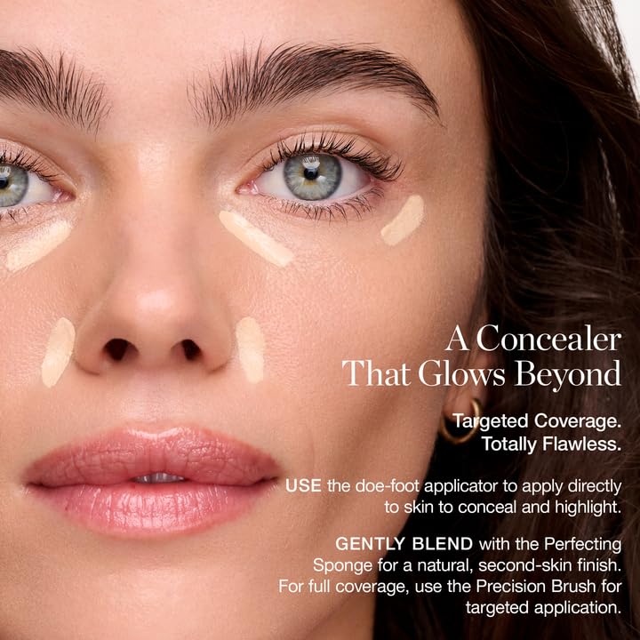 Ogee Complexion Perfecting Under Eye Concealer - Certified Organic Full Coverage Concealer - Buildable Coverage - ELM 9.75N - Medium Deep (Neutral Undertones