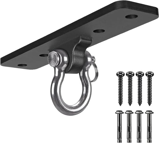 Dolibest Ceiling Mount Swing Hanger Heavy Duty Swing Set Hook for Porch Swing Hammock Chair Yoga Silk Suspension Straps Gymnastic Ring, Wall Anchor for Resistance Bands (900LB)