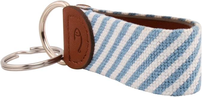Leather Hand-Stitched Needlepoint Key Fob or Key Chain