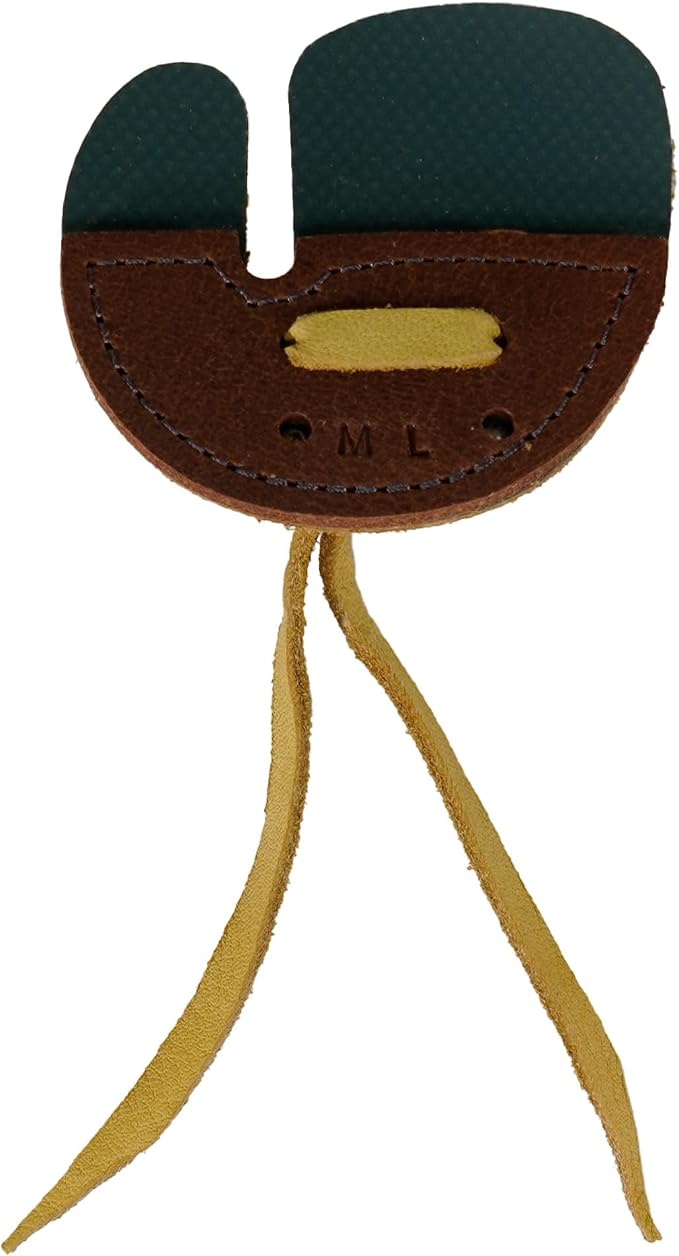 Hornet Leather Split Finger Tab – Handmade USA – Traditional Archery Gear – Medium or Large – Left or Right Hand