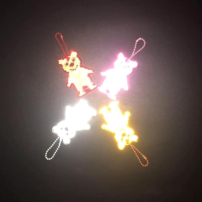 4Pcs Safety Reflector - Stylish Reflective Gear for Jackets, Bags, Purses, Backpacks, Strollers and Wheelchairs