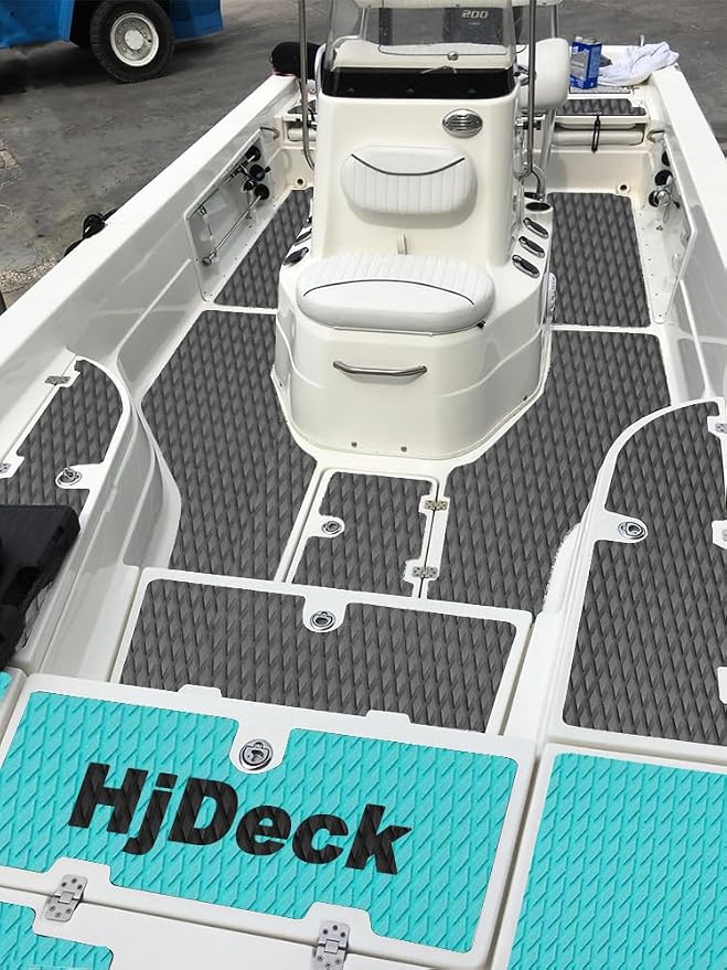 Hjdeck Boat Flooring EVA Foam Boat Decking Marine Carpet Non-Slip Decking Sheet Self-Adhesive Marine Flooring for Fishing Boat Kayak Yacht RV Swimming Pool Golf Cart 94.5"x23.6"/16.1"/11.8"