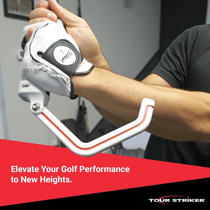 Tour Striker Educator Golf Swing Wrist Trainer – Improve Grip & Power – Training Aid for Men & Women – Perfect for Left & Right-Handed Golfers – Durable Practice Equipment & Alignment Tool