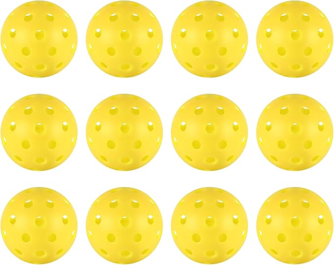 4/6/12/20/50/100 pcs Pickleball Balls,40 Hole Outdoor Pickleball Balls,8mm Precision Drilled-Spaced Pickle Ball Set-Profession Plastic Ball for Pickleballs Paddles and Indoor Floor Sport Court