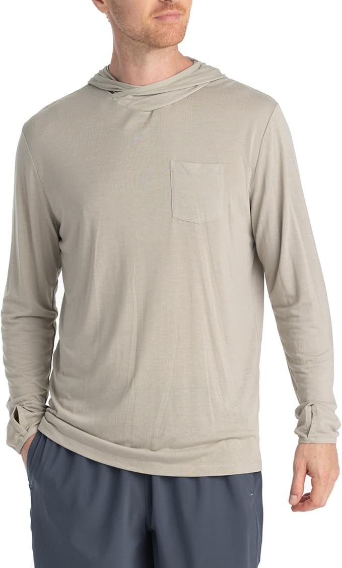 Free Fly Men's Lightweight Hoodie - UPF 20+ Sun Protection Hoodie for Men - Breathable Long Sleeve Sun Shirt for Fishing