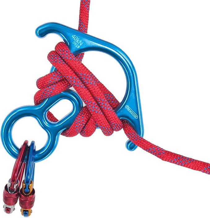 NewDoar Foot Loop for Tree Ascending 40kN Rescue Figure 8 Descender for Climbing Belaying and Rappelling Device