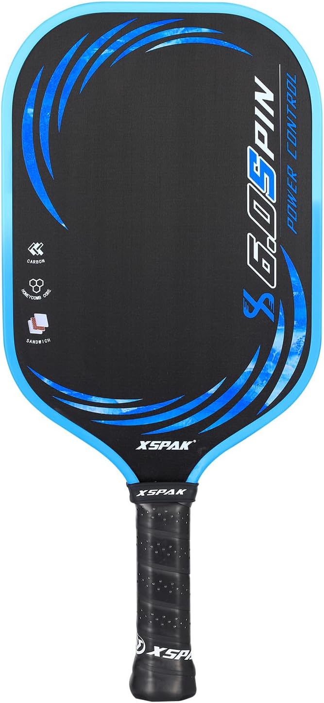 Pickleball Paddle, T700 Carbon Fiber Abrasion-Resistant Surface, 19MM Polypropylene Honeycomb core, USAPA Approved, High Grit,The Sandwich Core System Higher Density Weaving Process