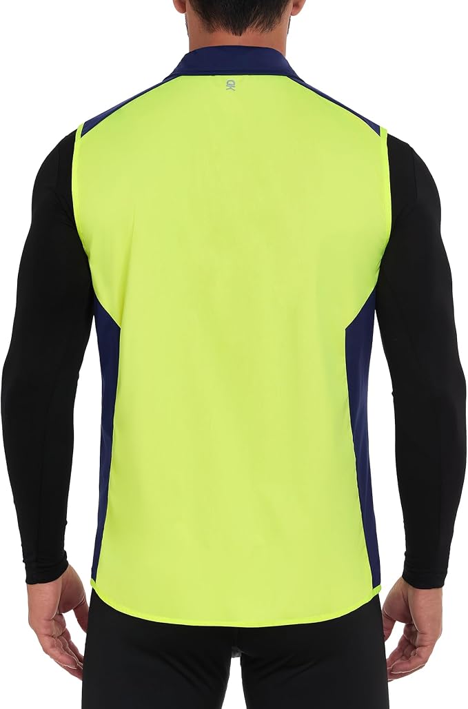 Little Donkey Andy Men's Water-resistant Outerwear Vests, Stretch Windproof Vest for Cycling, Running, Golf
