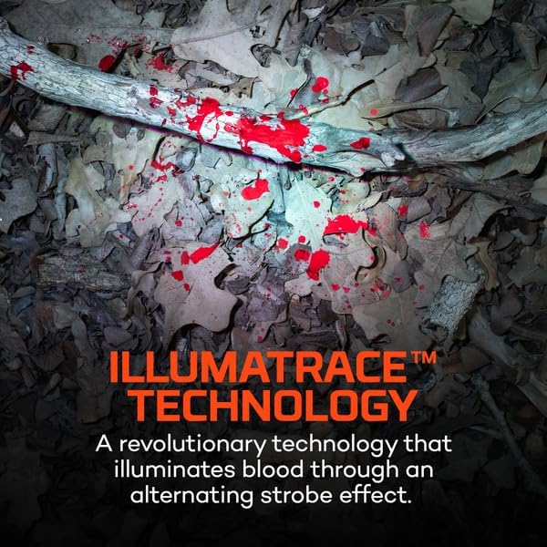 NEBO IllumaTrace Blood Tracker Headlamp | 100 Lumens, Rechargeable LED Light for Blood Trail Tracking While Hunting, Durable & Water Resistant, White Light Mode, Includes USB Charging Cable