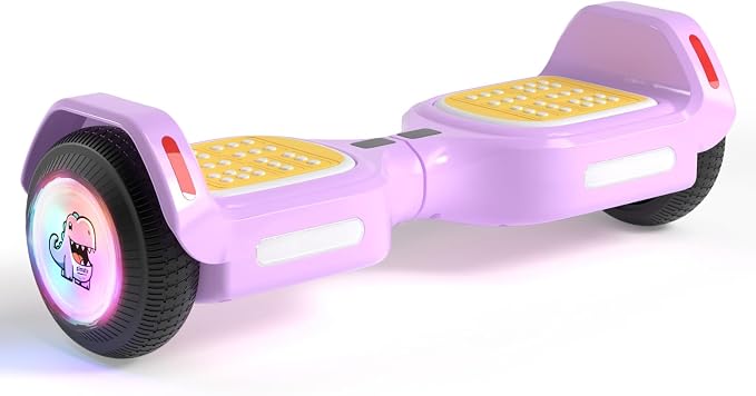 SIMATE 6.5" Bluetooth Scooter, LED Lights & APP & Music Speaker, Long Battery Life, Gifts for Kids & Adults & Girls & Boys, for All Ages