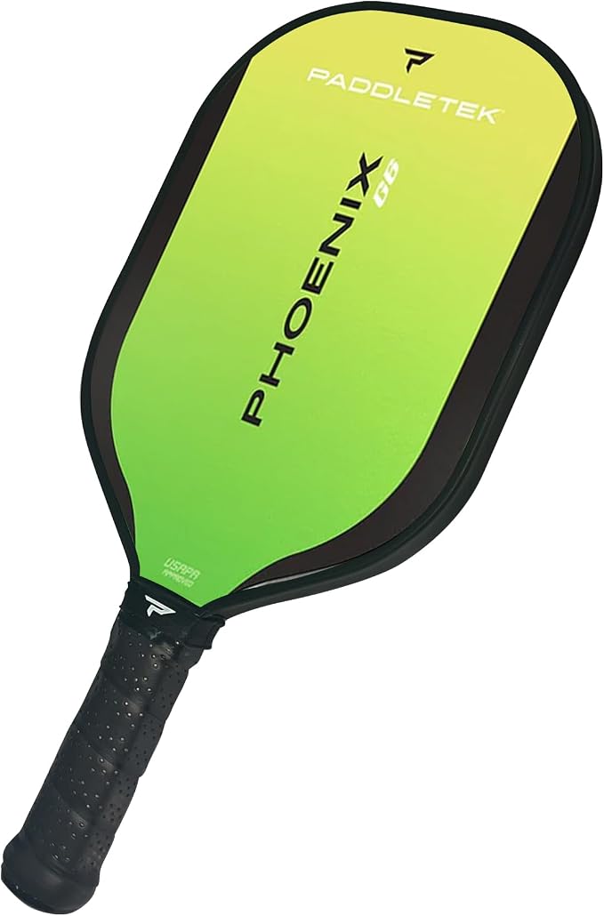 Paddletek Phoenix G6 Pickleball Paddle | Professional Pickleball Paddles with Honeycomb Core, Polycarbonate Surface, Graphite PolyCore & High Tack Performance Grip | USAPA Approved